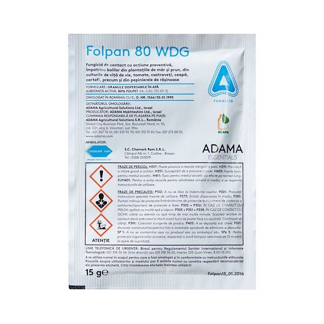 Fungicid Folpan 80 wdg 15 gr