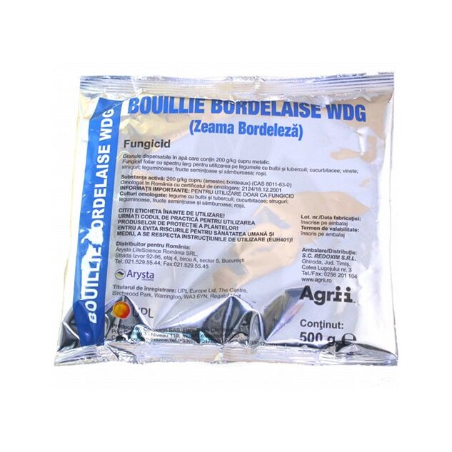 Fungicid zeama bordeleza Bouille Bordelaise WDG 500 gr